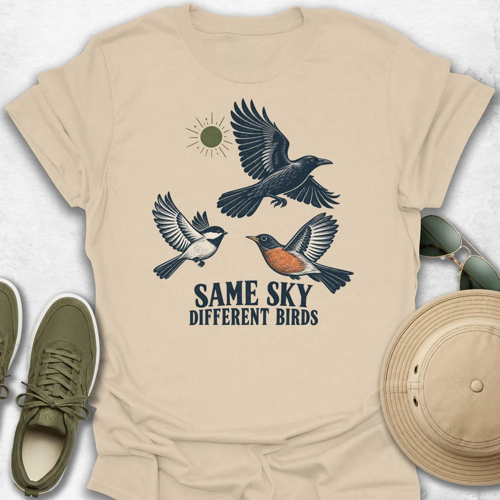 Same Sky, Different Birds T-Shirt