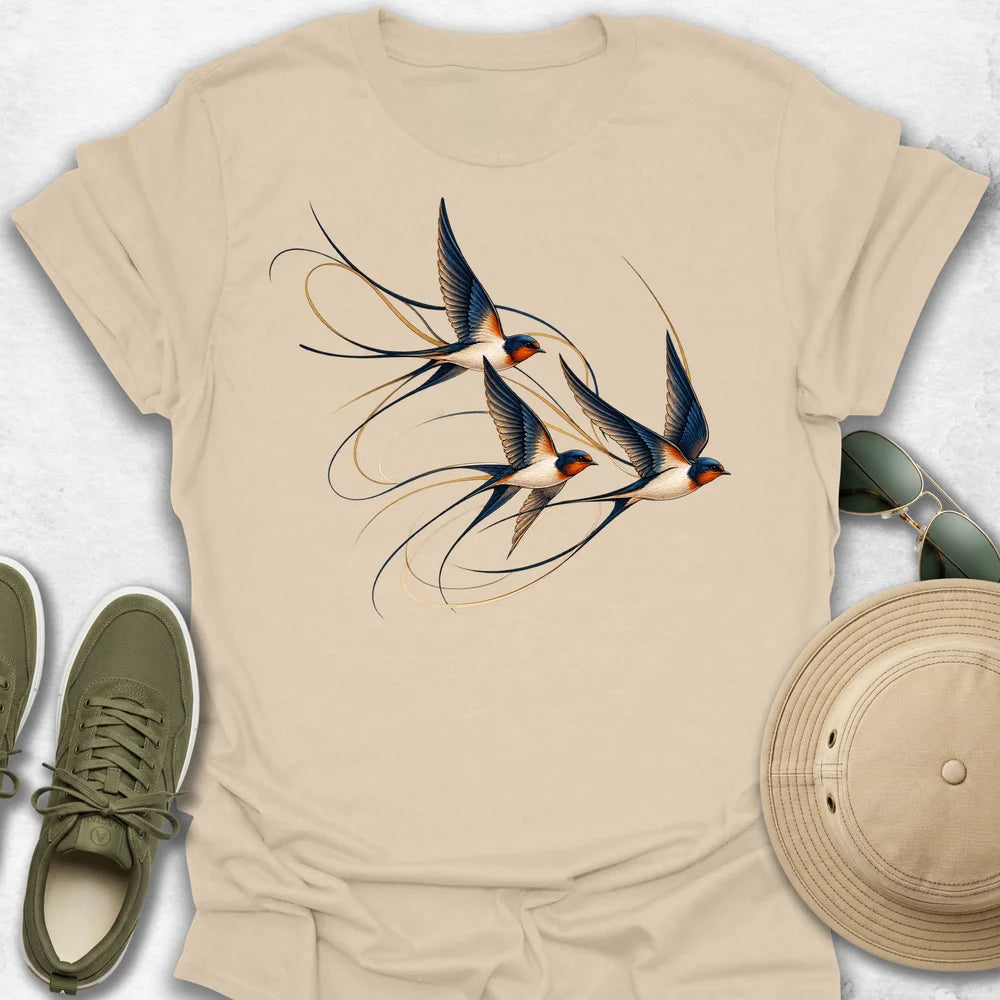 Swallows in Flight T-Shirt