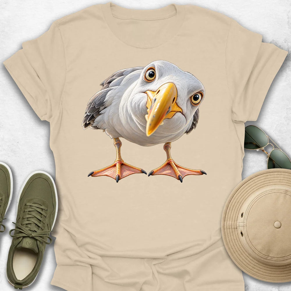 Curious Close-Up Seagull T-Shirt