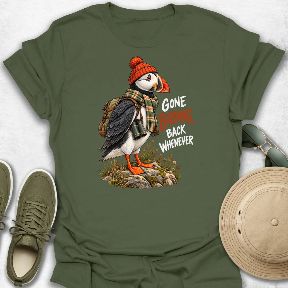 Puffin Gone Birding T-Shirt