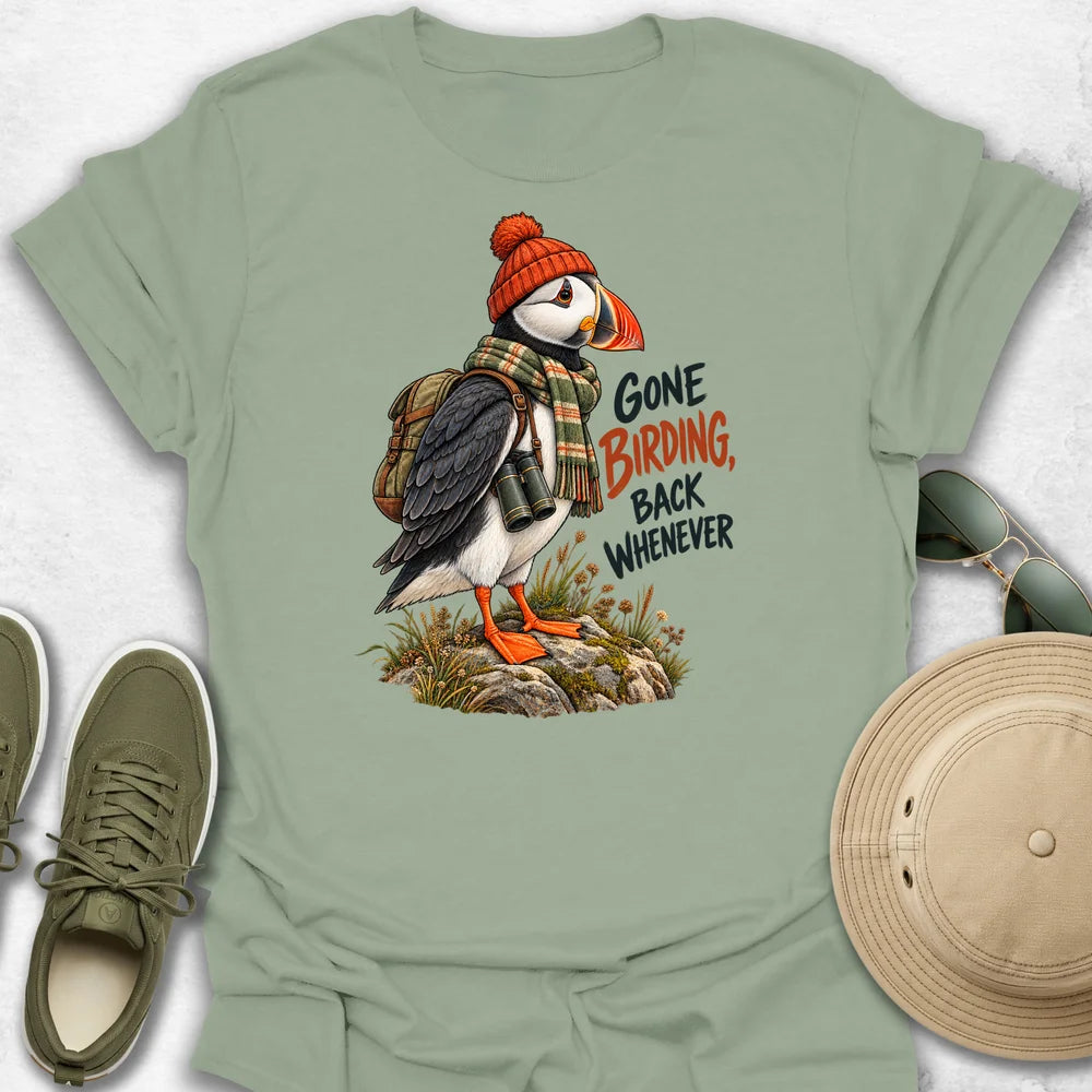 Puffin Gone Birding T-Shirt