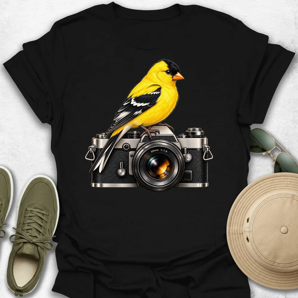 American Goldfinch on Camera T-Shirt