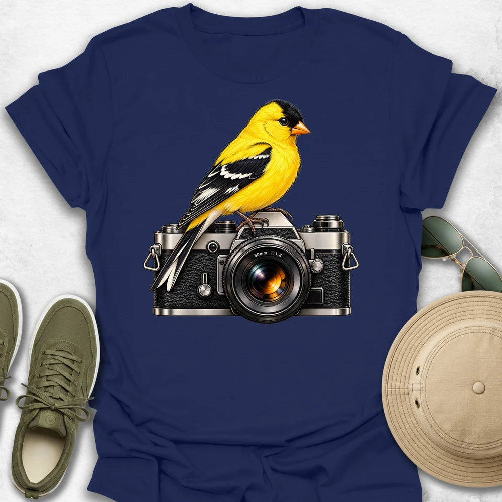 American Goldfinch on Camera T-Shirt
