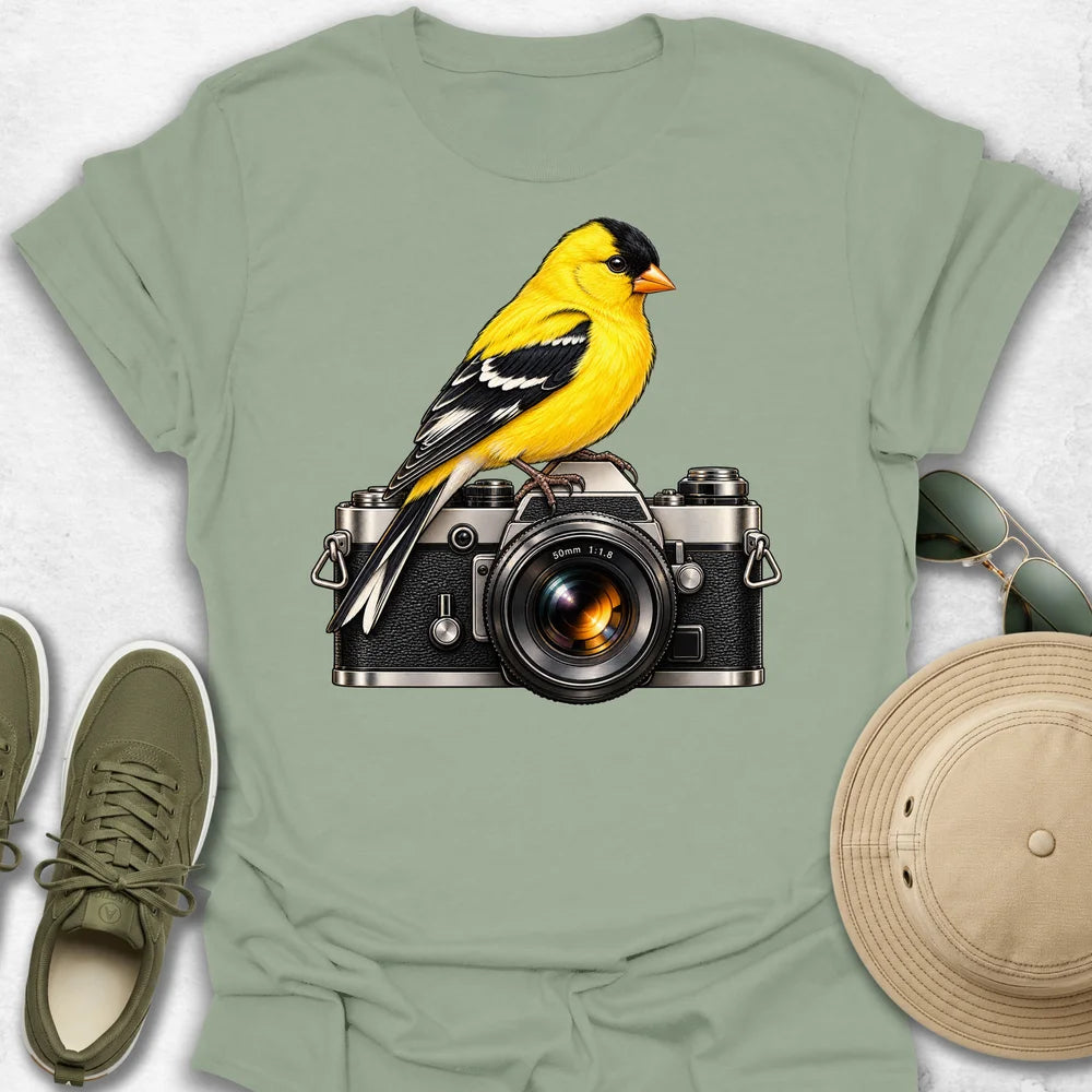 American Goldfinch on Camera T-Shirt