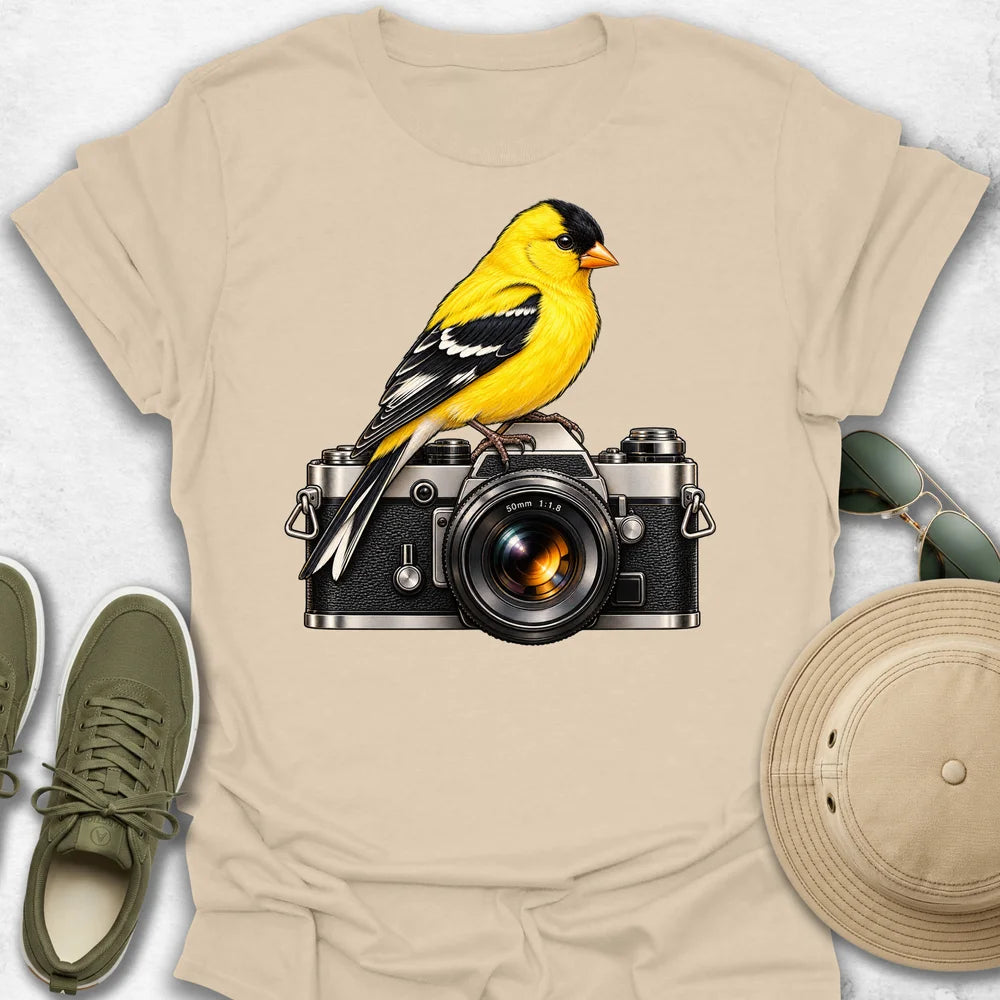 American Goldfinch on Camera T-Shirt