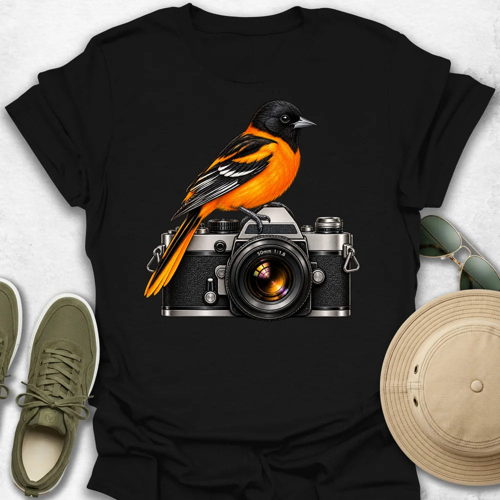 Oriole Perched on CameraT-Shirt