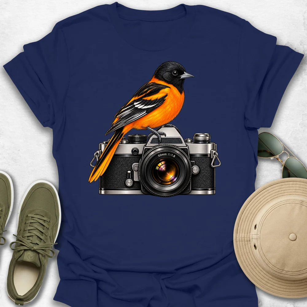 Oriole Perched on CameraT-Shirt
