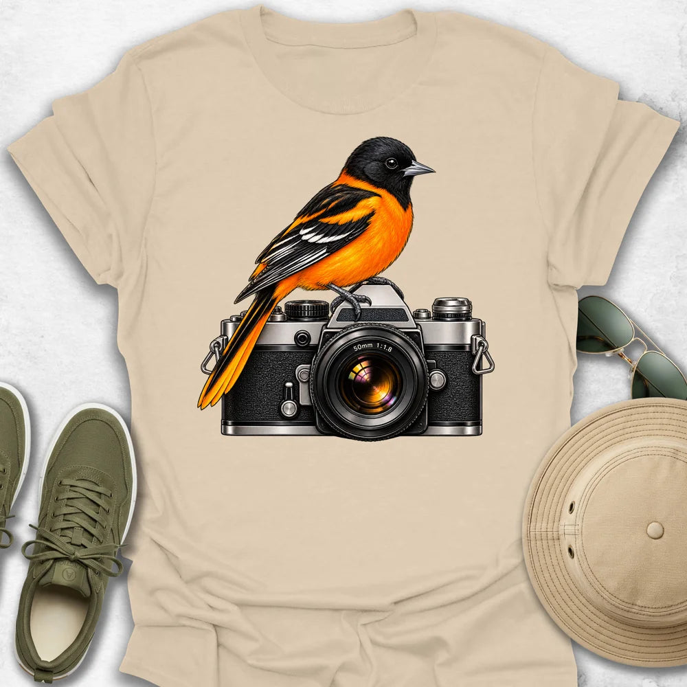 Oriole Perched on CameraT-Shirt