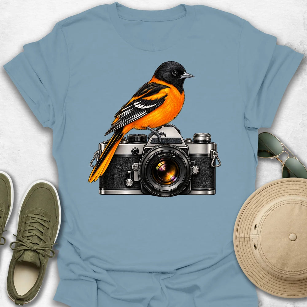Oriole Perched on CameraT-Shirt