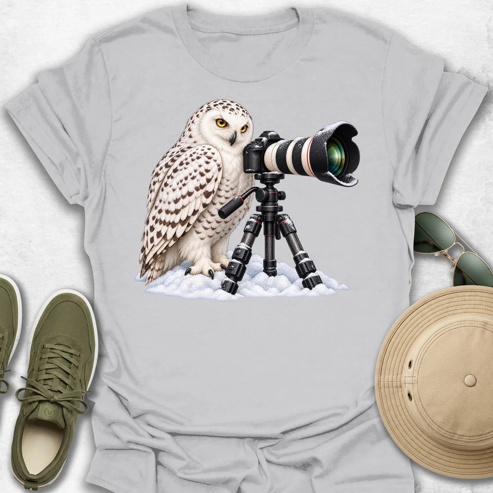 Snowy Owl and Camera T-Shirt