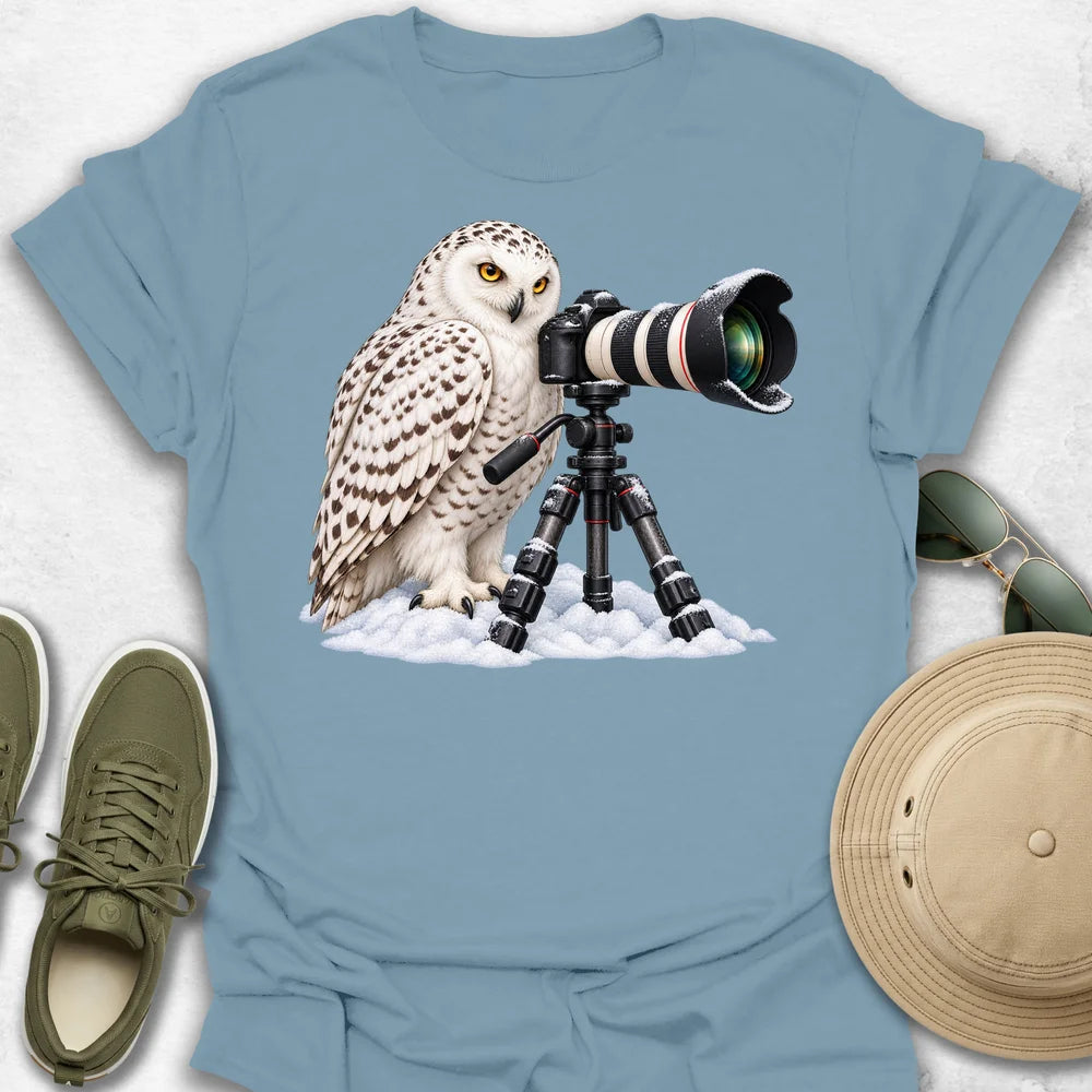 Snowy Owl and Camera T-Shirt