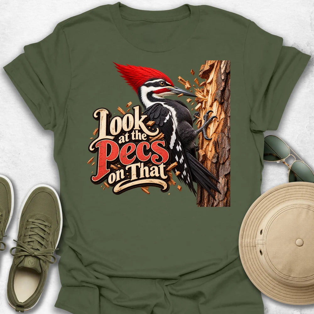 Woodpecker Pecs in Action T-Shirt