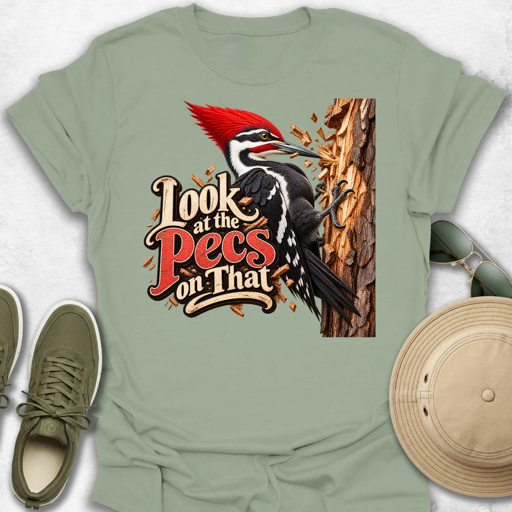 Woodpecker Pecs in Action T-Shirt