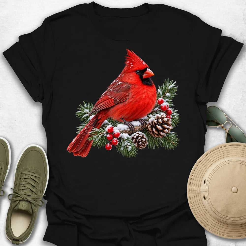 Snow-Dusted Cardinal T-Shirt