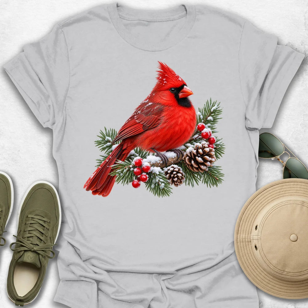 Snow-Dusted Cardinal T-Shirt