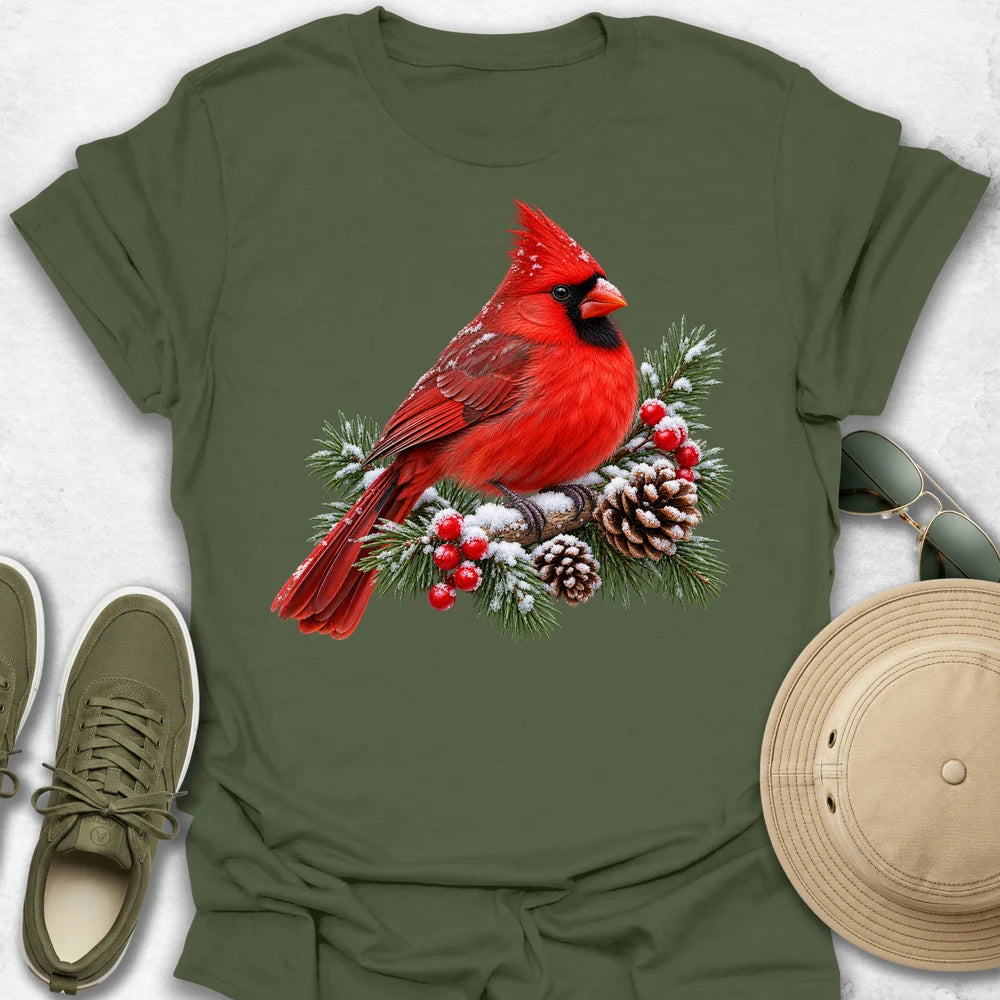 Snow-Dusted Cardinal T-Shirt