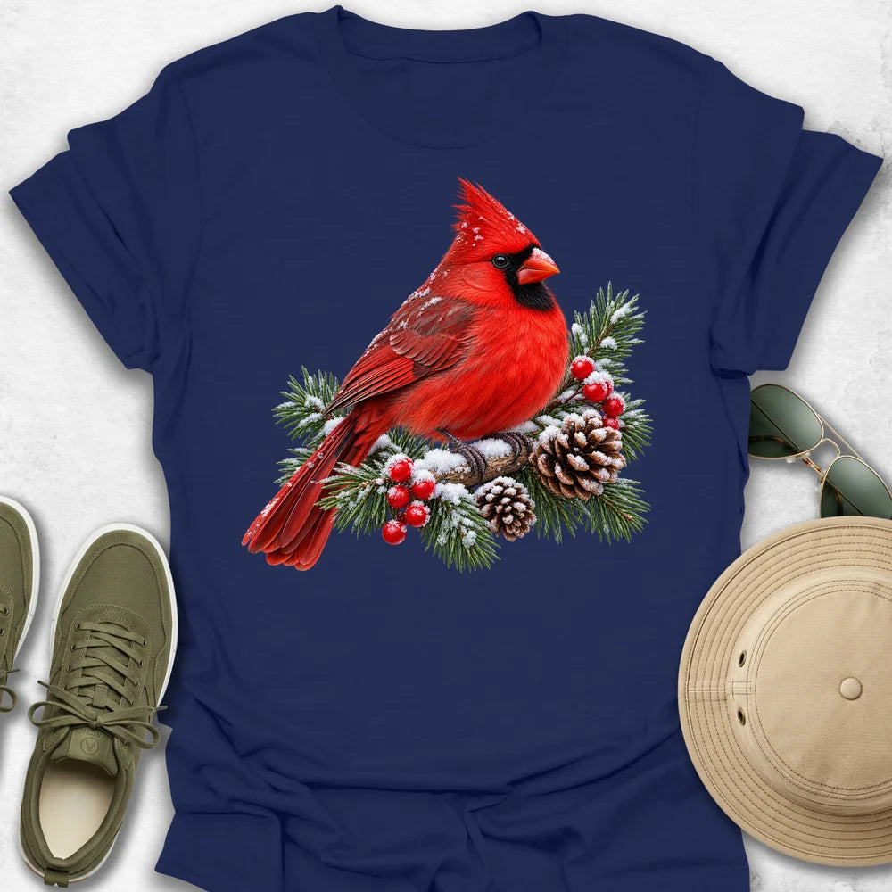 Snow-Dusted Cardinal T-Shirt