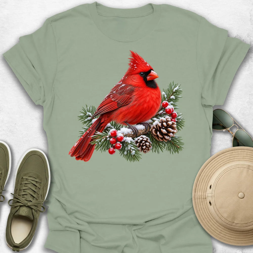 Snow-Dusted Cardinal T-Shirt