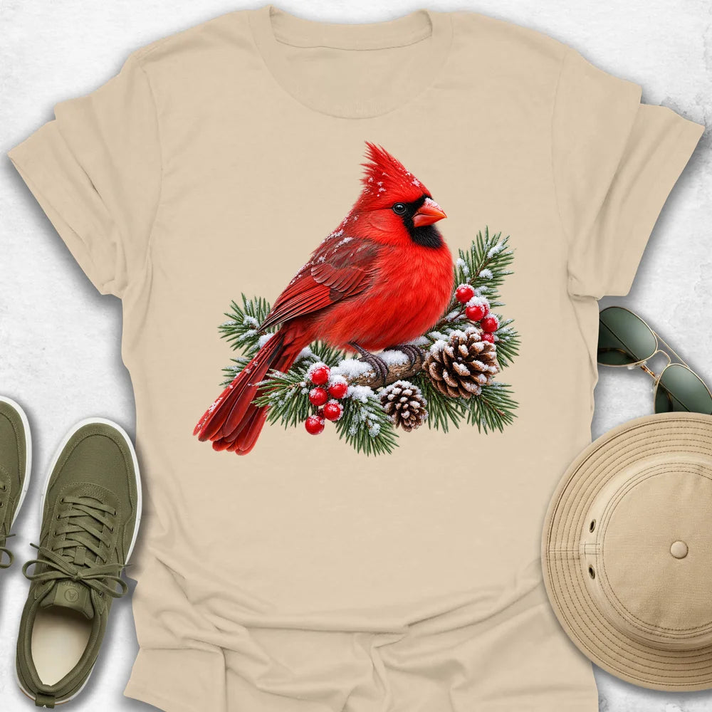 Snow-Dusted Cardinal T-Shirt