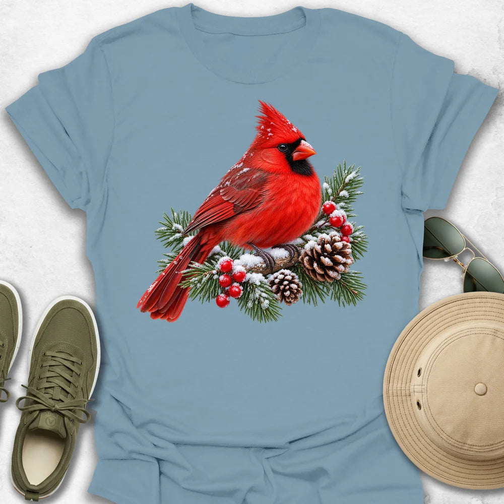 Snow-Dusted Cardinal T-Shirt