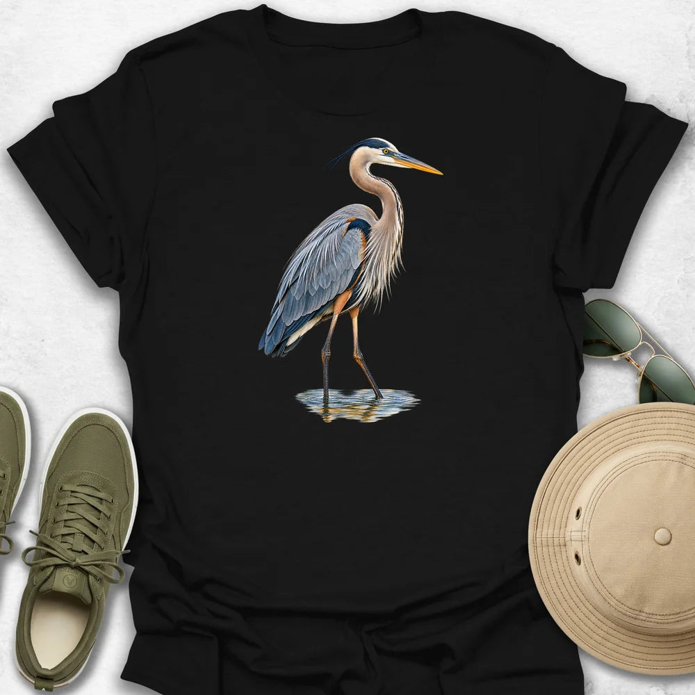 Great Blue Heron in Shallow Water T-Shirt