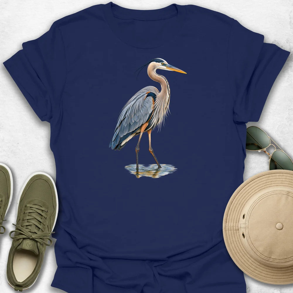 Great Blue Heron in Shallow Water T-Shirt