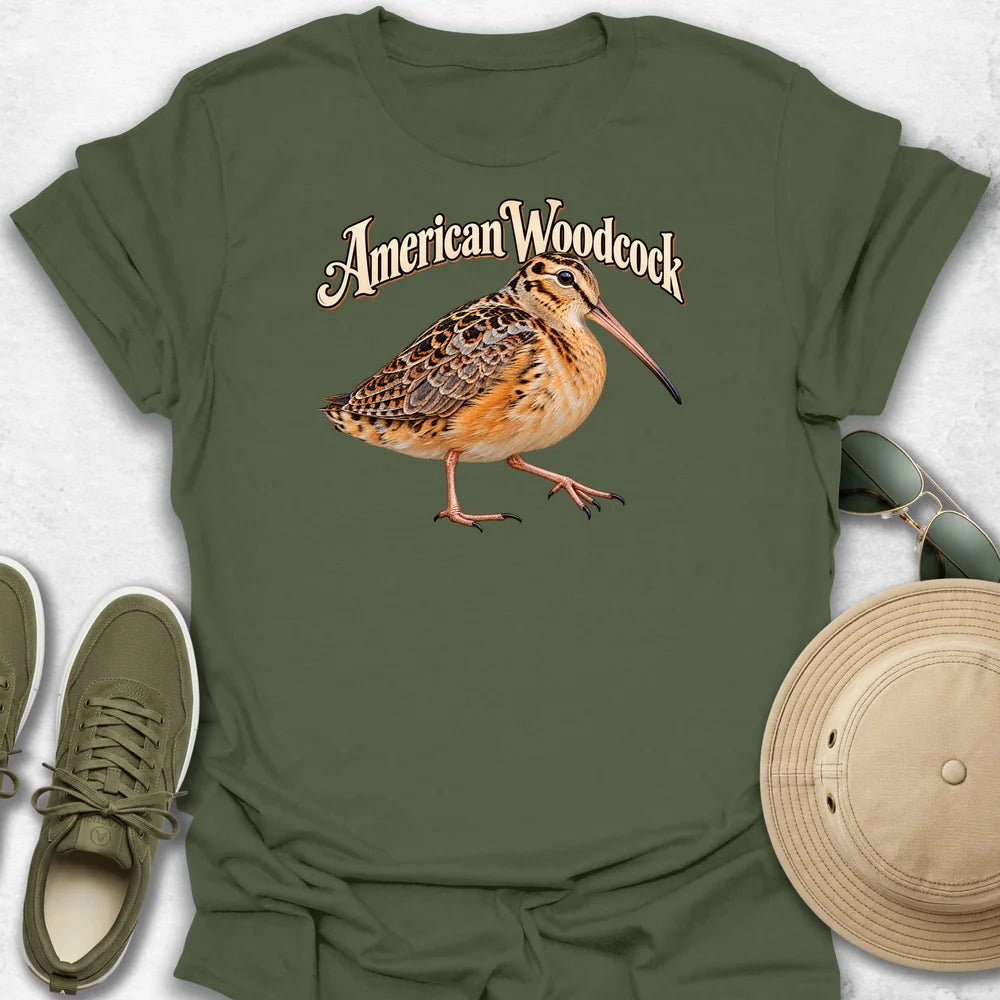 American Woodcock with Name T-Shirt