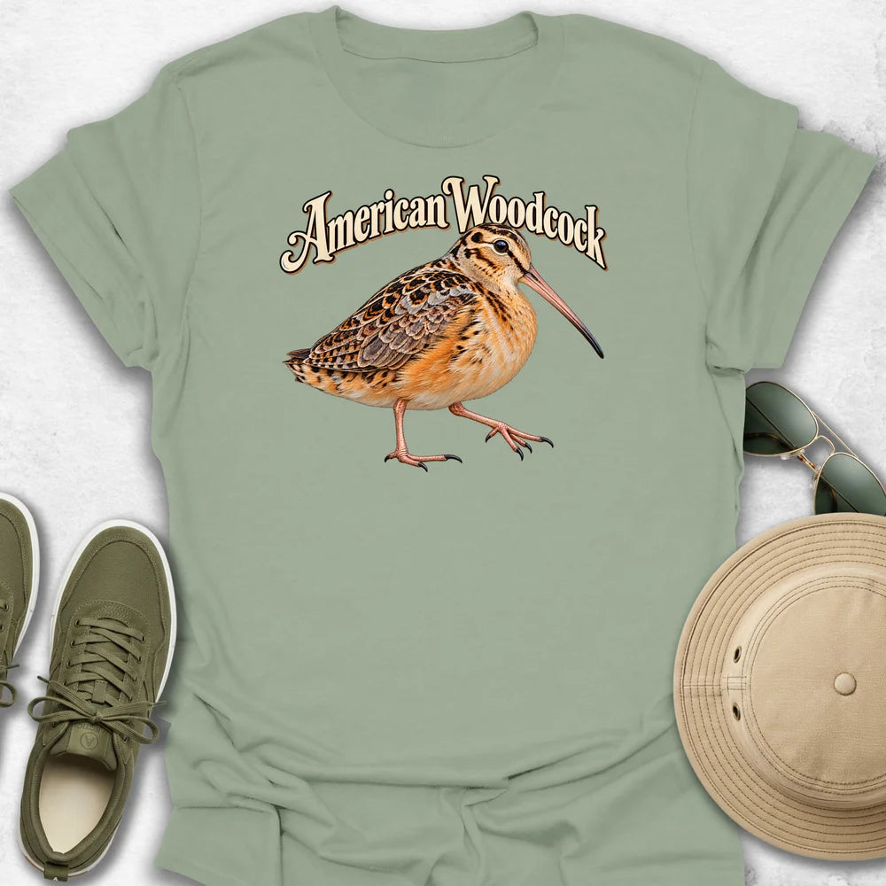 American Woodcock with Name T-Shirt