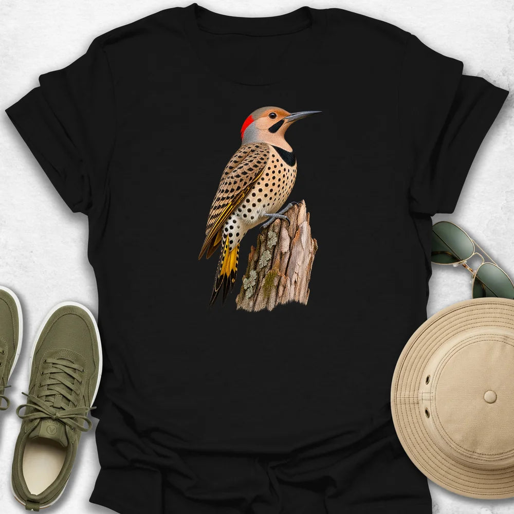 Northern Flicker on Weathered Stump T-Shirt