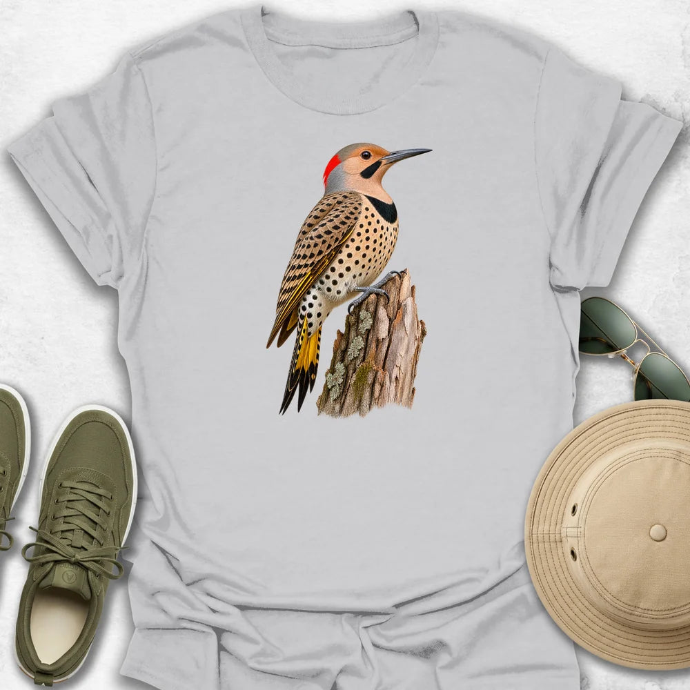 Northern Flicker on Weathered Stump T-Shirt