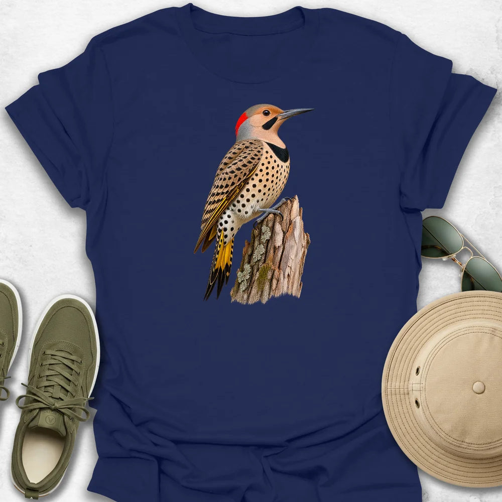 Northern Flicker on Weathered Stump T-Shirt