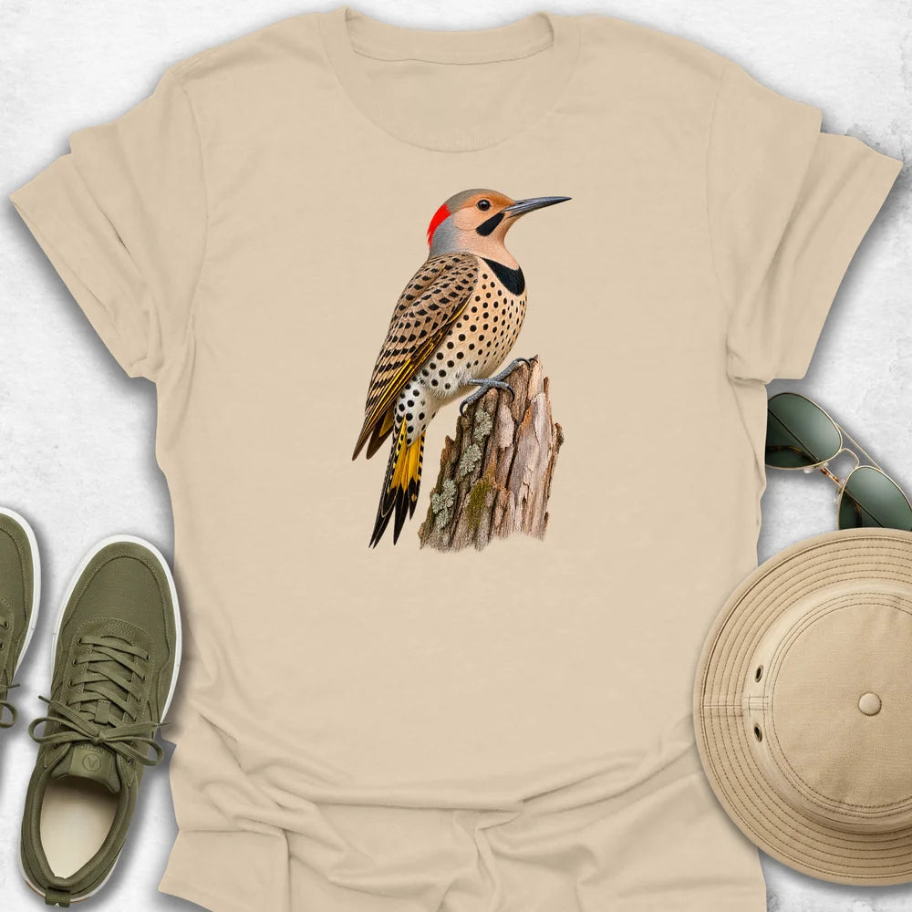 Northern Flicker on Weathered Stump T-Shirt