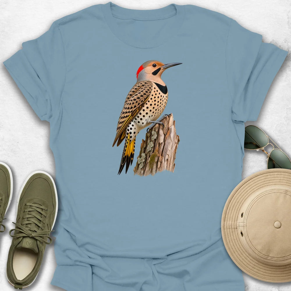 Northern Flicker on Weathered Stump T-Shirt