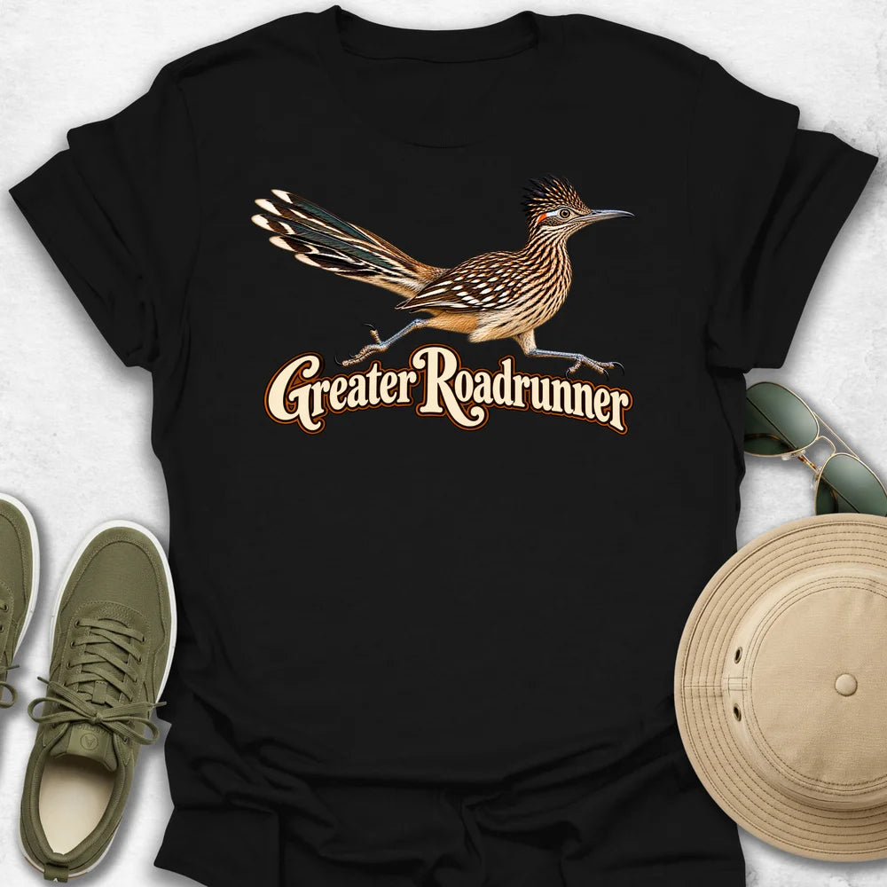 Greater Roadrunner in Mid-Stride with Name T-Shirt