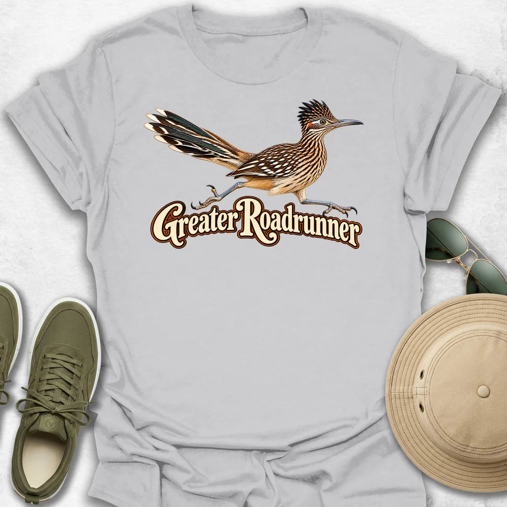 Greater Roadrunner in Mid-Stride with Name T-Shirt