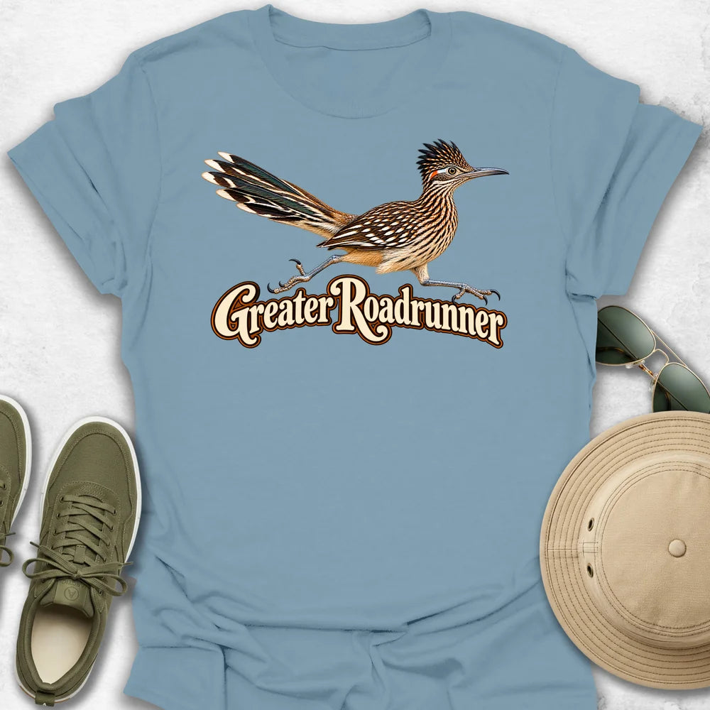Greater Roadrunner in Mid-Stride with Name T-Shirt
