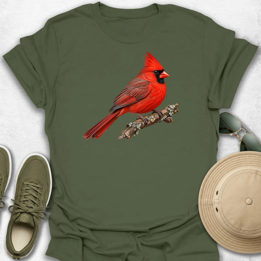 Northern Cardinal on a Branch T-Shirt