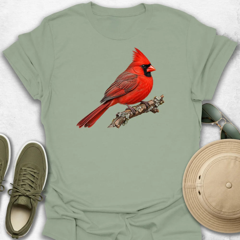 Northern Cardinal on a Branch T-Shirt