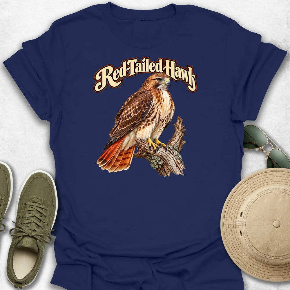 Majestic Red-Tailed Hawk with Name T-Shirt