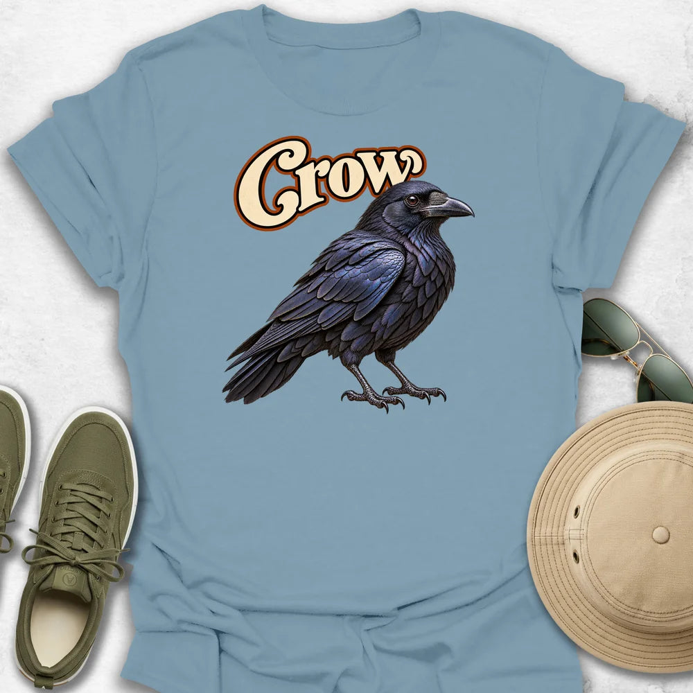 Glossy Crow with Name T-Shirt