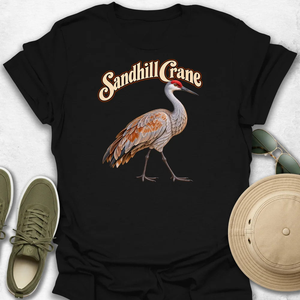 Sandhill Crane with Name T-Shirt