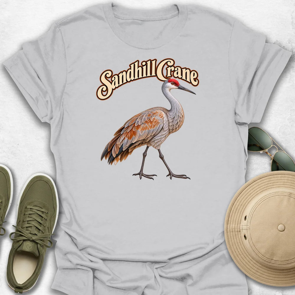 Sandhill Crane with Name T-Shirt