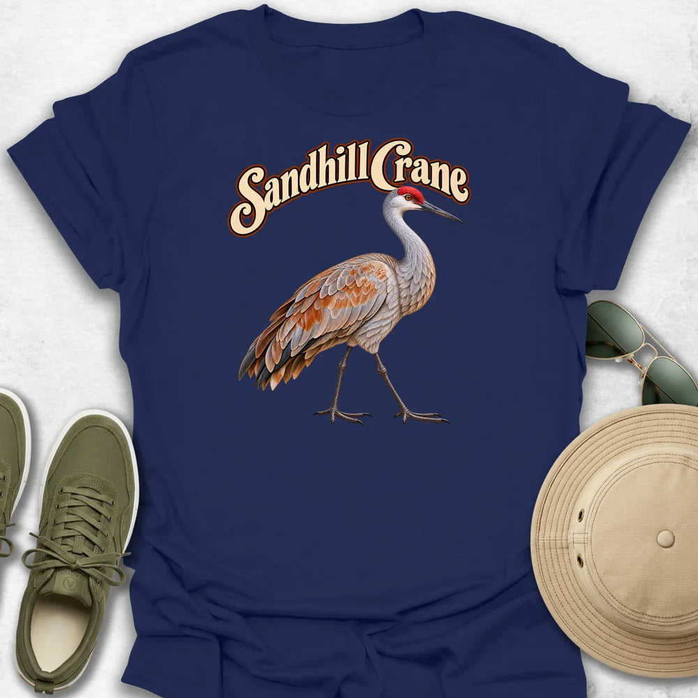 Sandhill Crane with Name T-Shirt