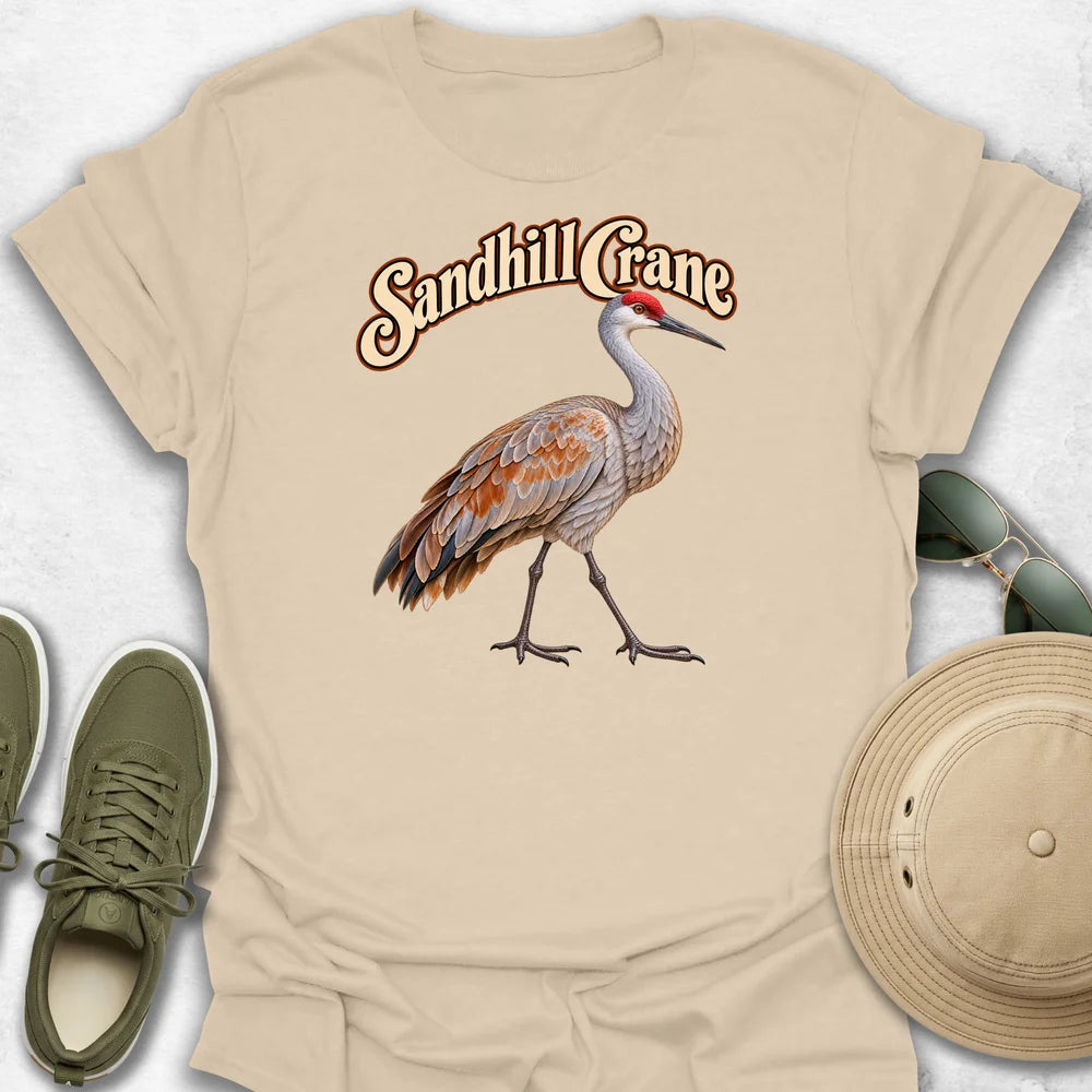 Sandhill Crane with Name T-Shirt