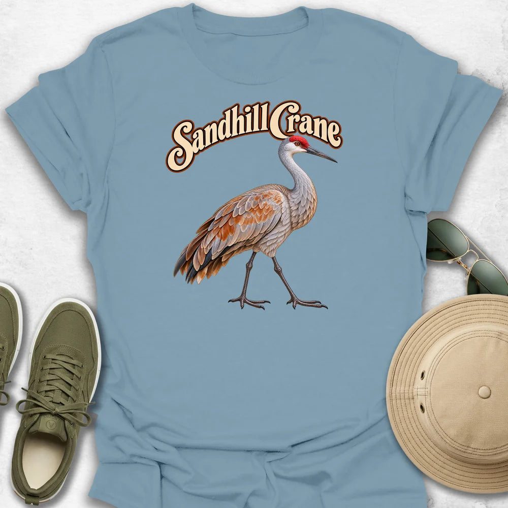 Sandhill Crane with Name T-Shirt