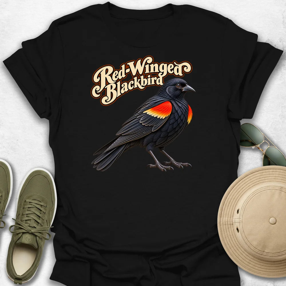 Red-Winged Blackbird with Name T-Shirt