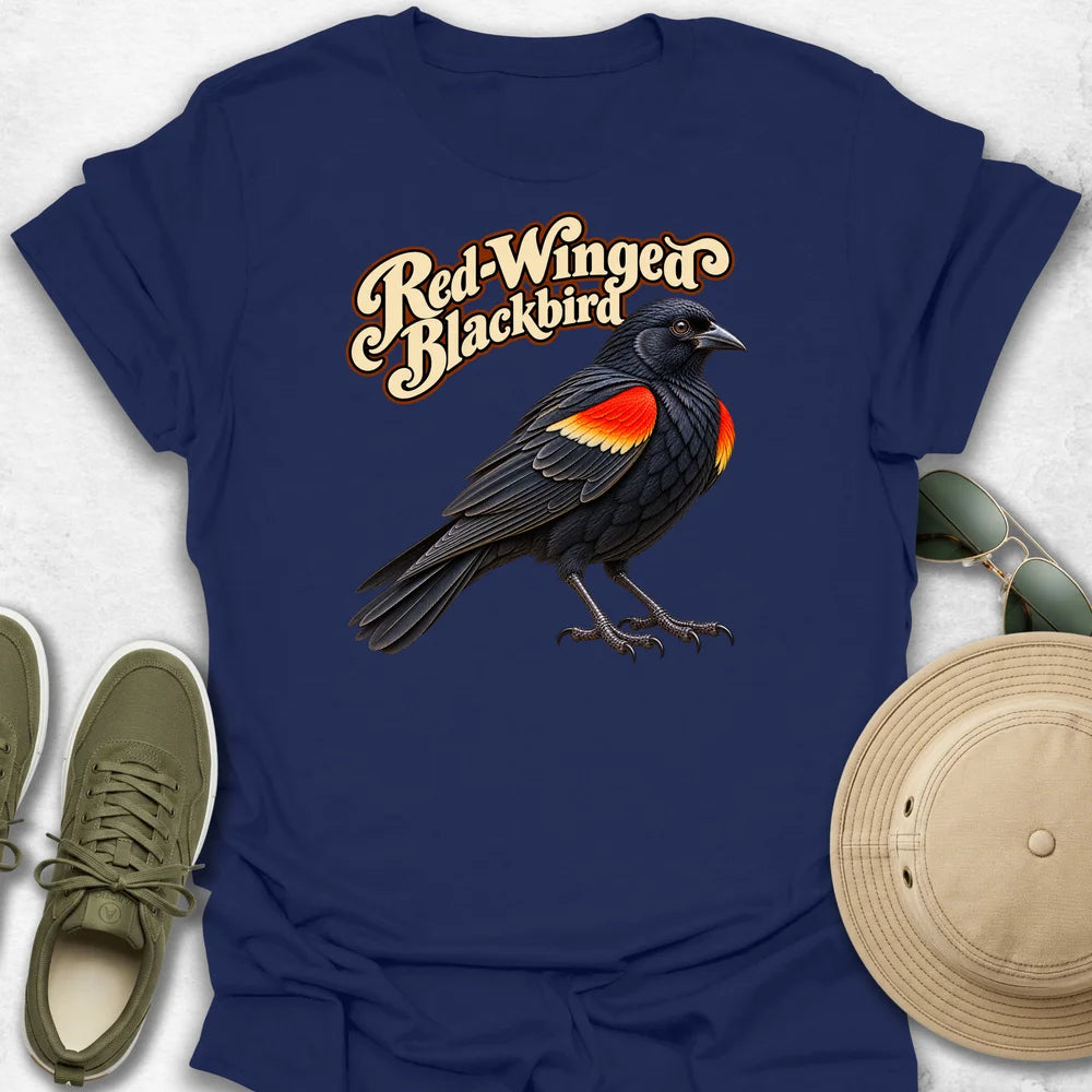 Red-Winged Blackbird with Name T-Shirt