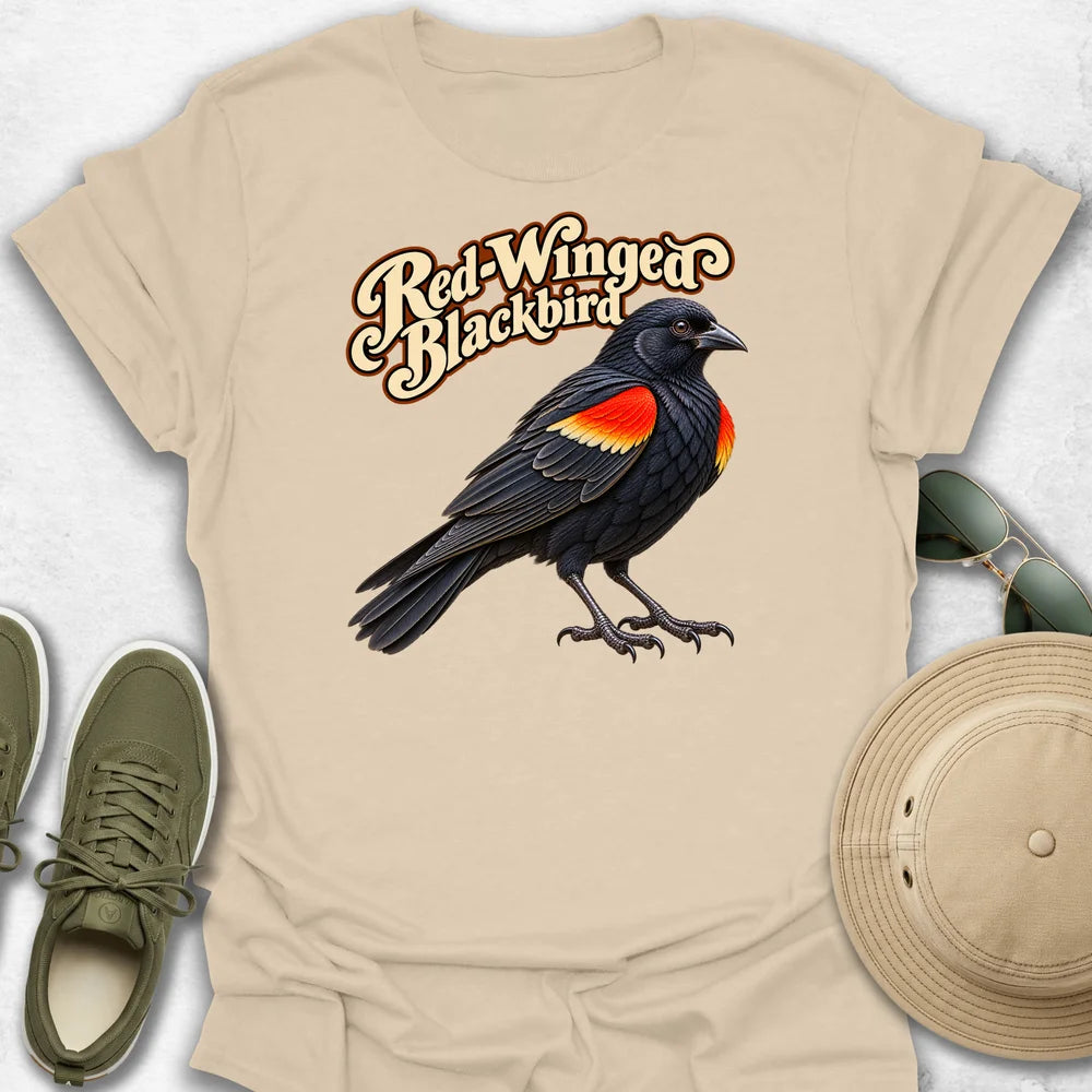 Red-Winged Blackbird with Name T-Shirt
