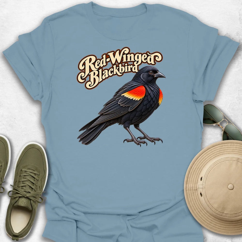 Red-Winged Blackbird with Name T-Shirt