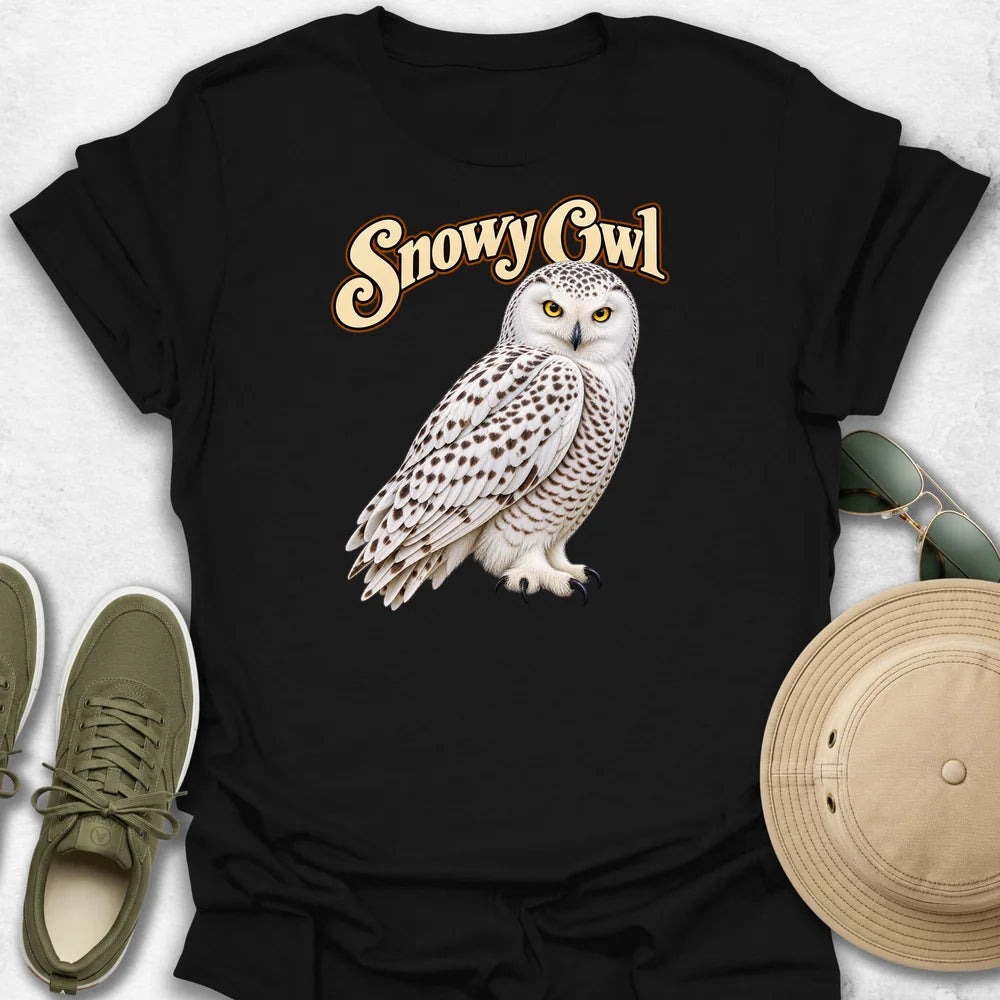 Mottled Snowy Owl with Name T-Shirt